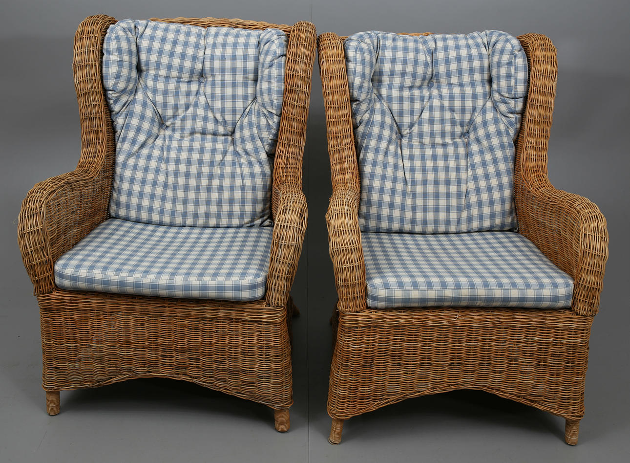 FÅTÖLJER, rotting, 2 stycken, 1900-2000-tal.