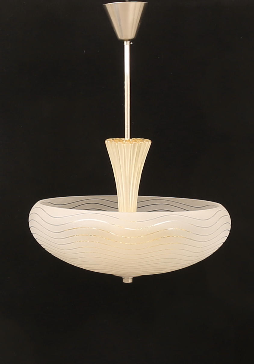 TAKLAMPA, glas, Orrefors.