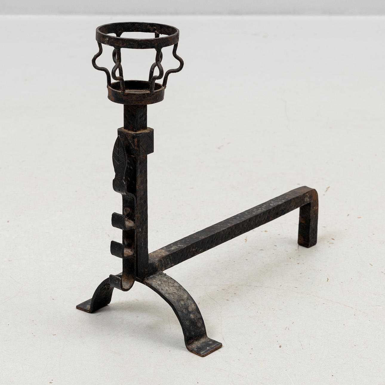 FIRE DOG, cast iron, 20th century.