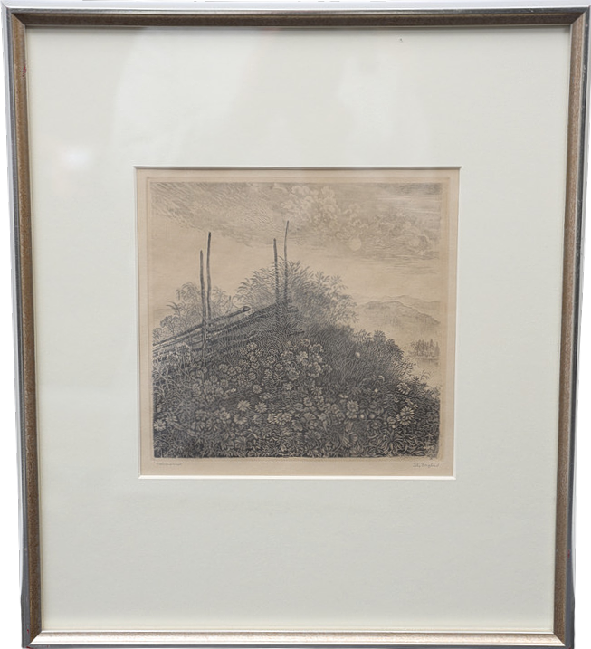 STIG BORGLIND. “Summer Night” etching, signed.