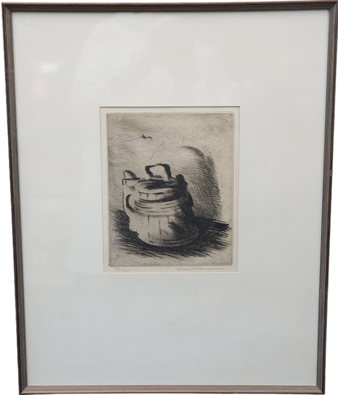 OLLE HANSPERS. Motif with rod, etching, signed and numbered.