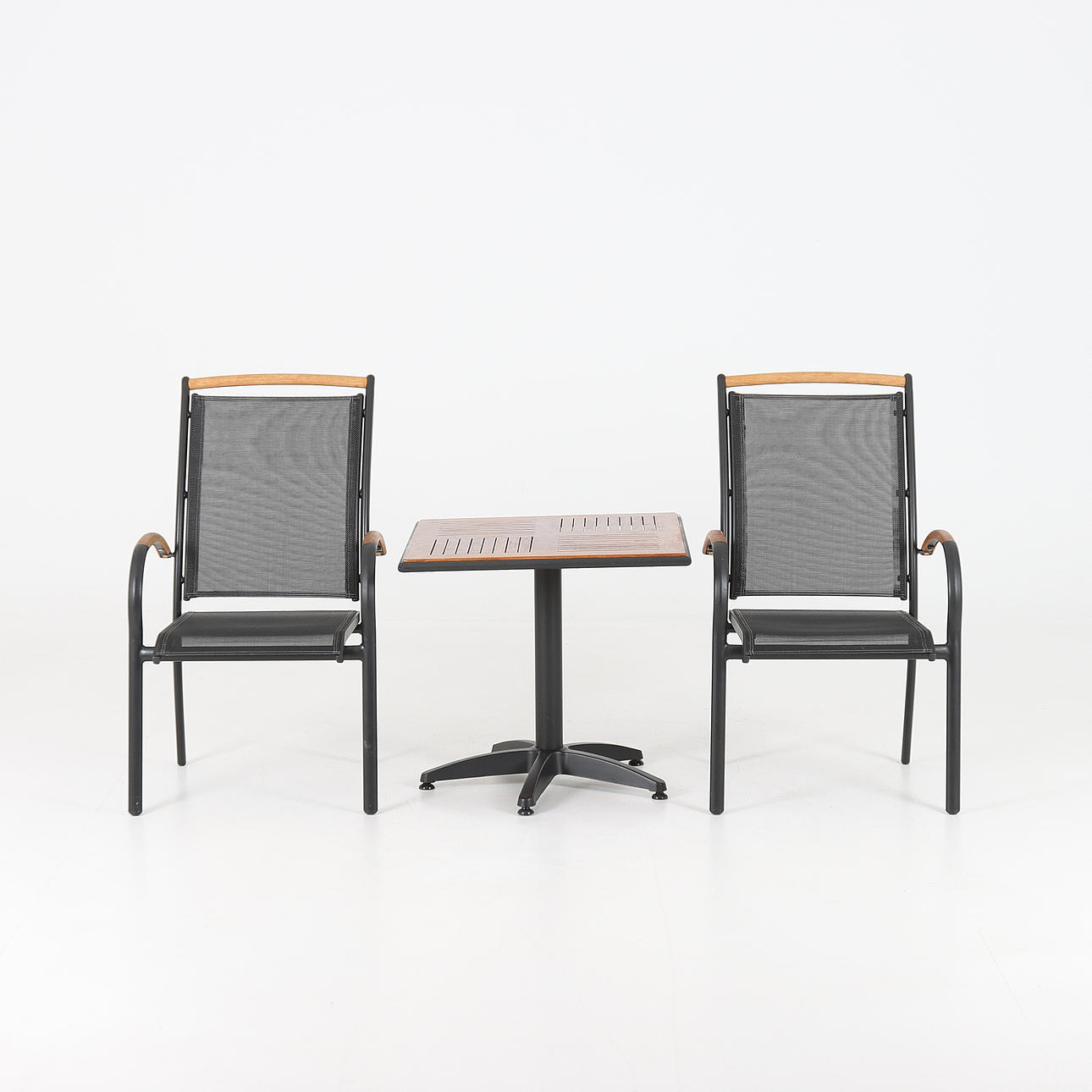 STOLAR, 2 st, BORD, trä och metall, 2000-tal.