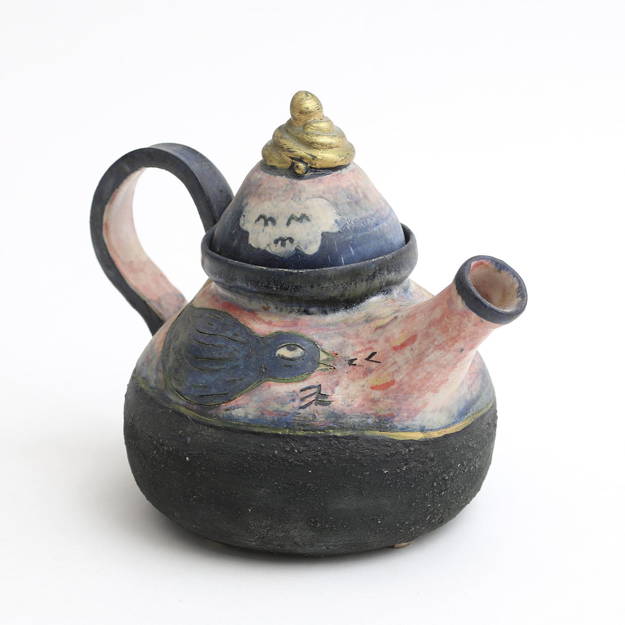 SONIA THURBORG. A ceramic teapot signed Sonia.
