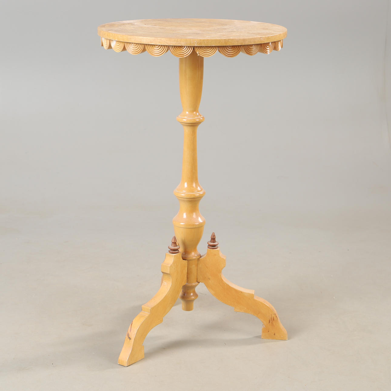 A 20th century birch side table.