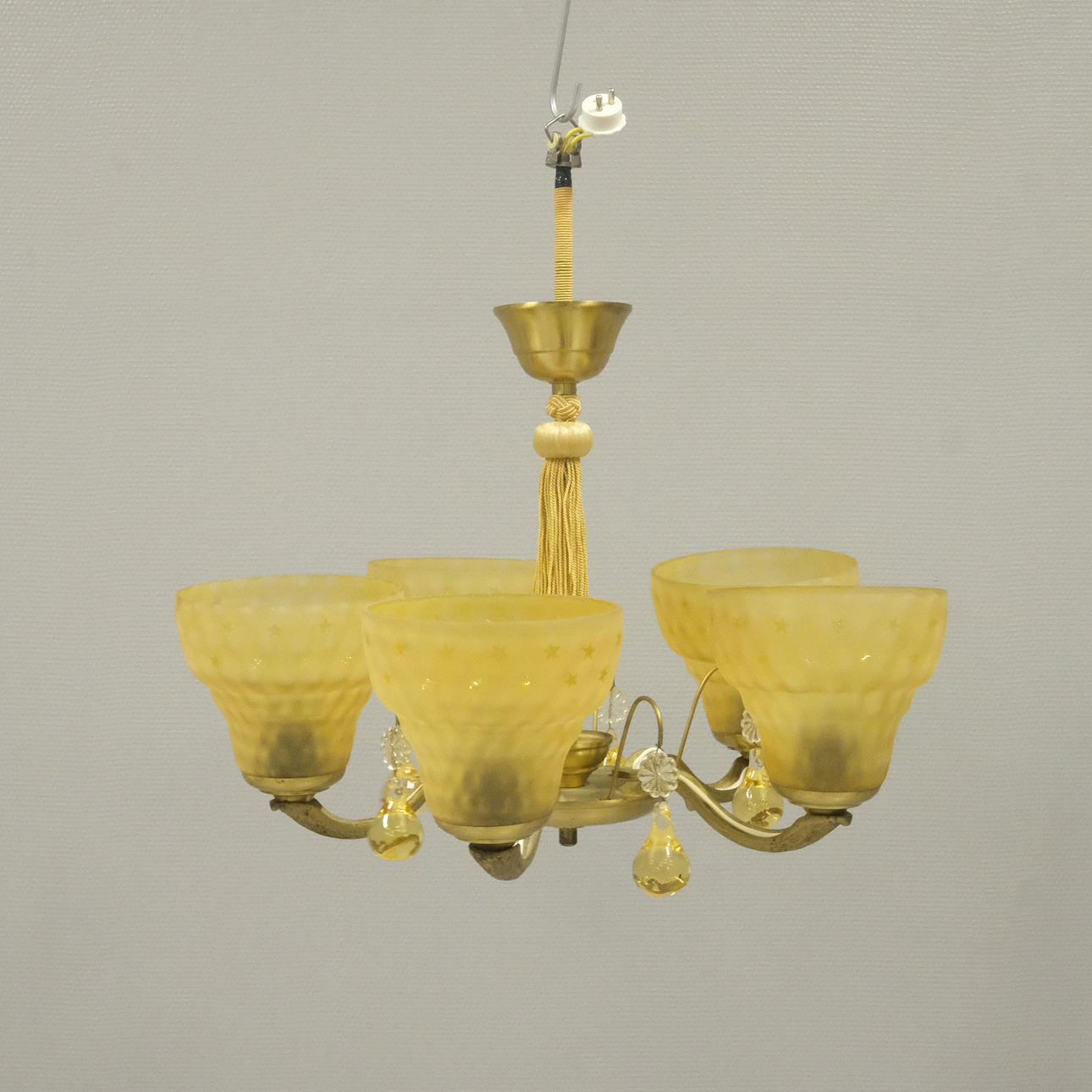 CEILING LAMP, MID 20TH CENTURY.