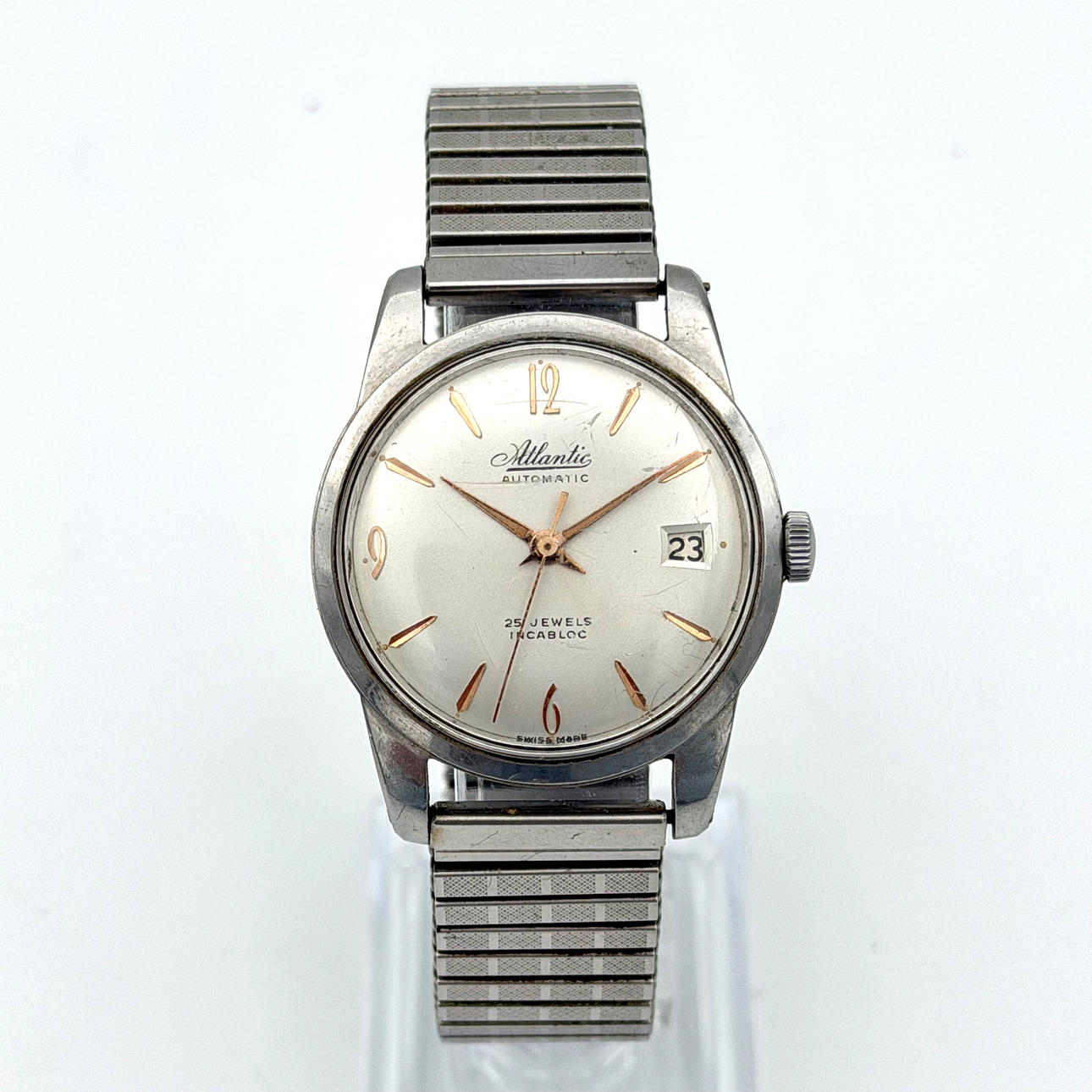 ATLANTIC, armbandsur, 1960/70-tal, automatic, stål.