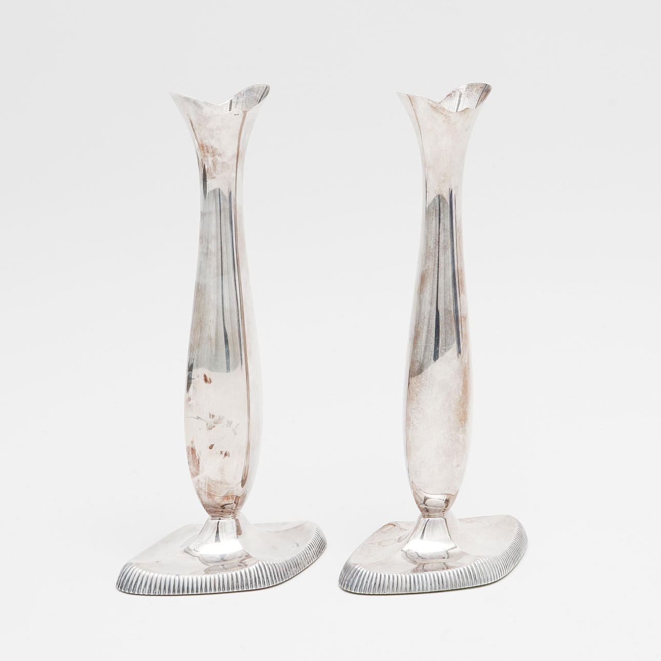 CANDLESTICKS, 1 pair, silver, total weight approx. 285 grams.