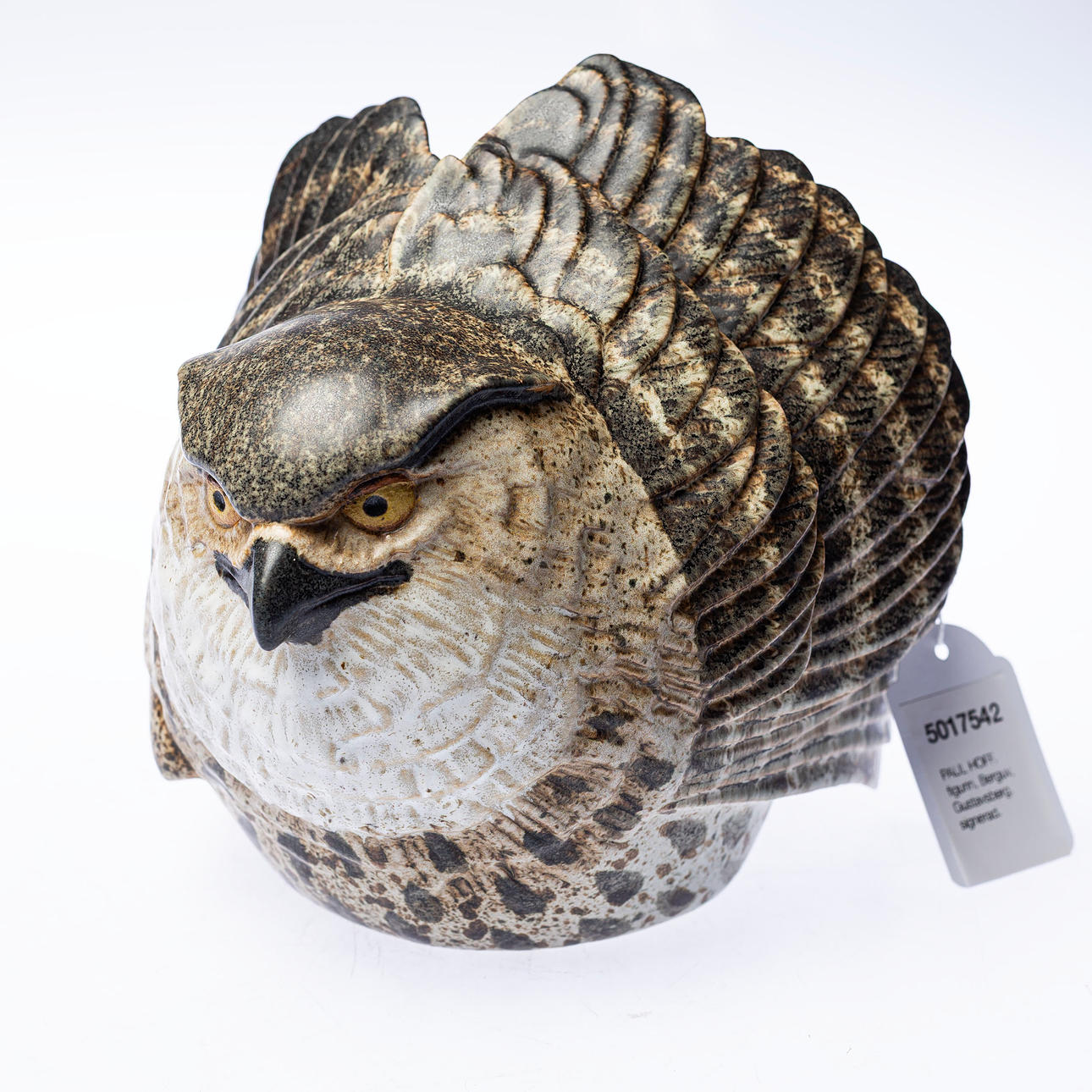 PAUL HOFF. figurine, Berguv, Gustavsberg, signed.