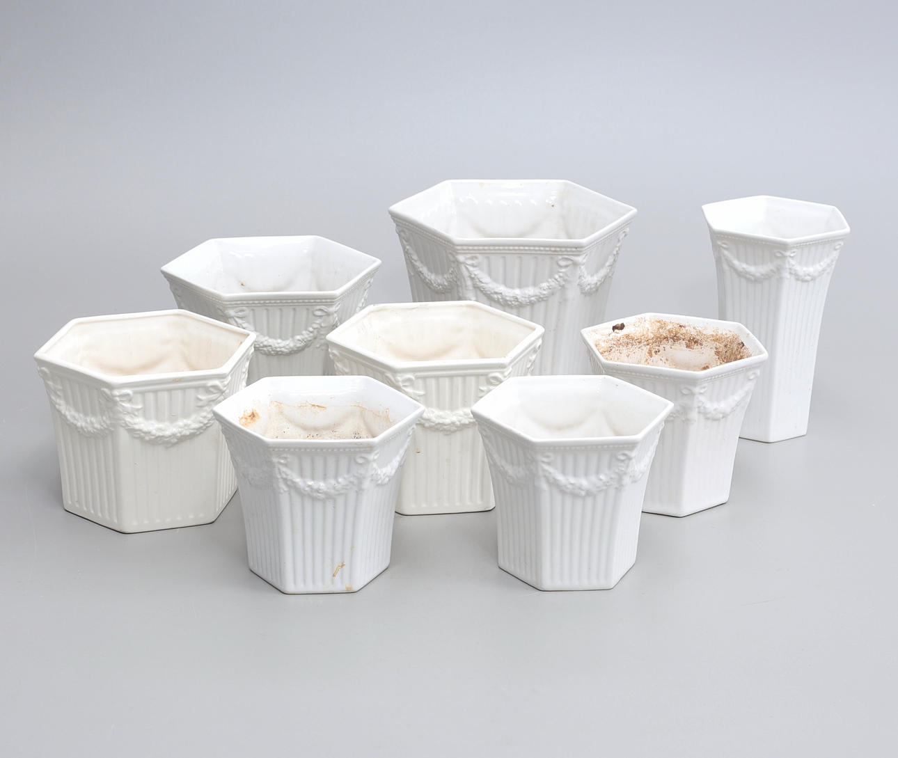 OUTER LINING and vase, “Empire”, 8 pcs, Gustavsberg.