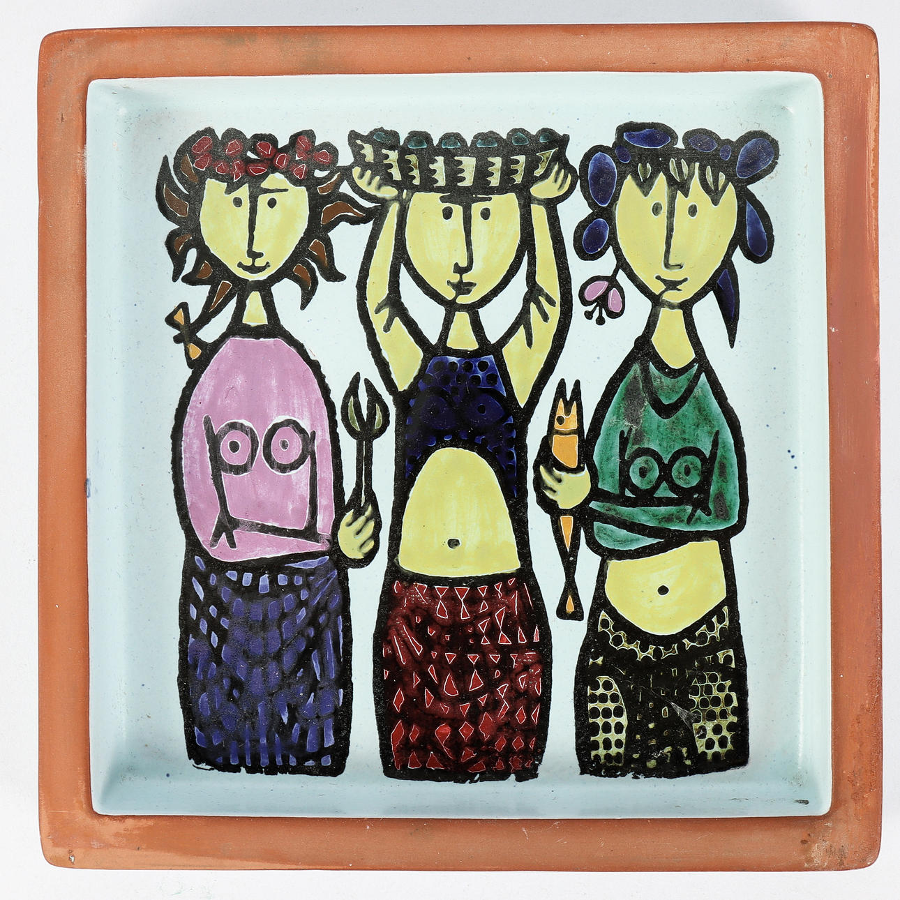 STIG LINDBERG. Fat, Gustavsberg, Carnival.