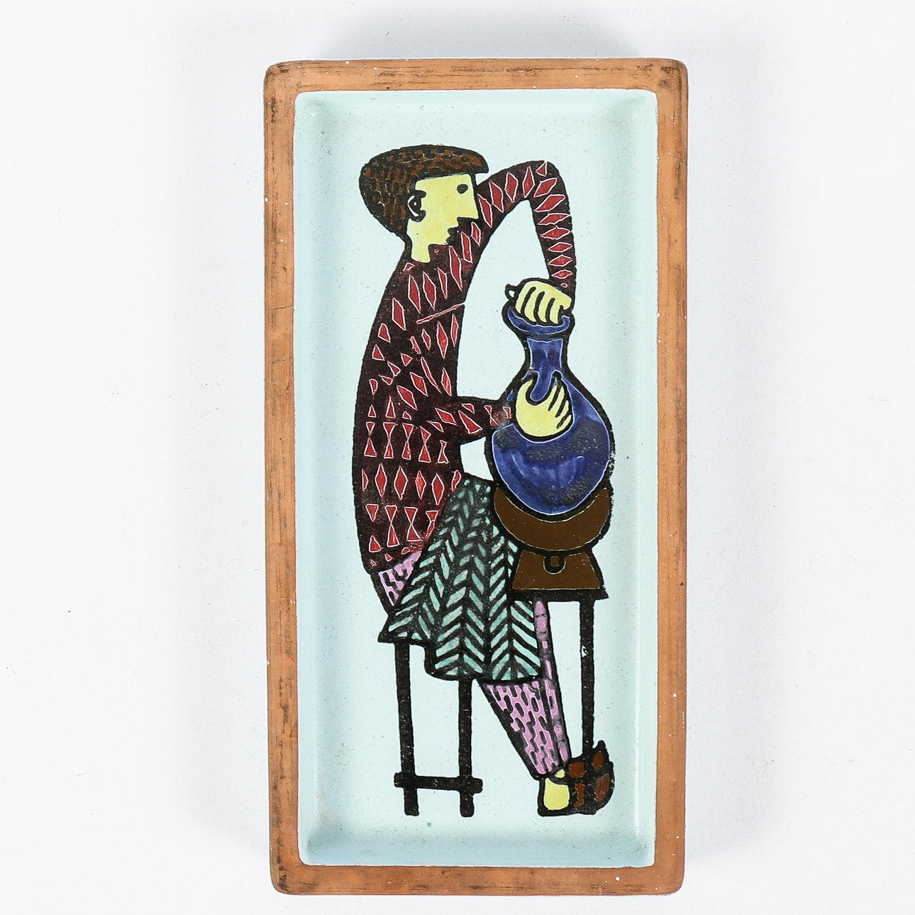 STIG LINDBERG. Fat, Gustavsberg, Carnival.