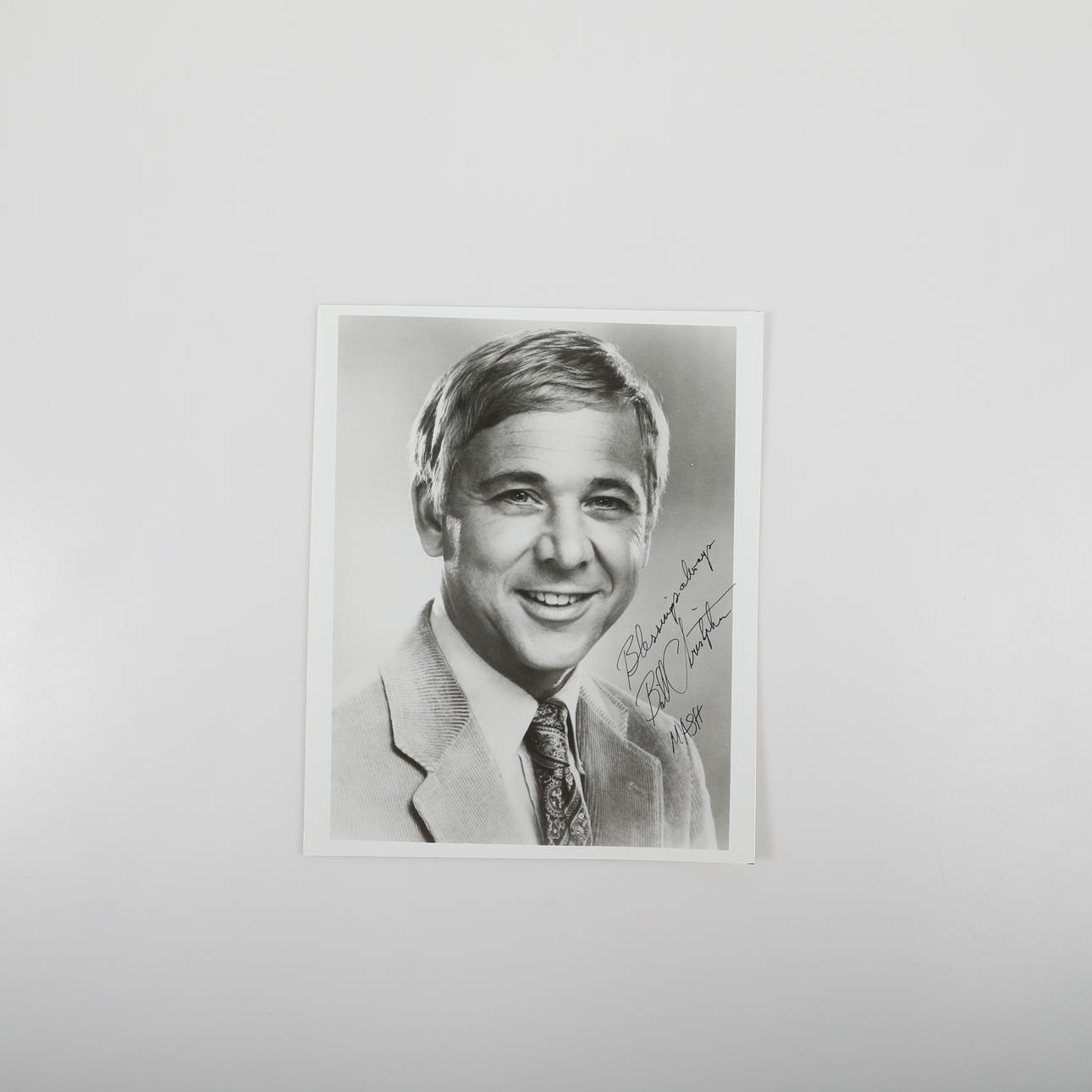 AUTOGRAPH ON PHOTO, Bill Christopher American actor.