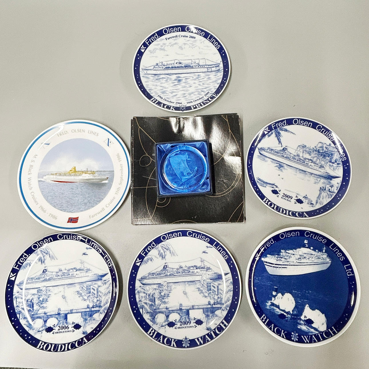 LIMITED EDITION FRED OLSON CRUISE LINE PLATES ETC.