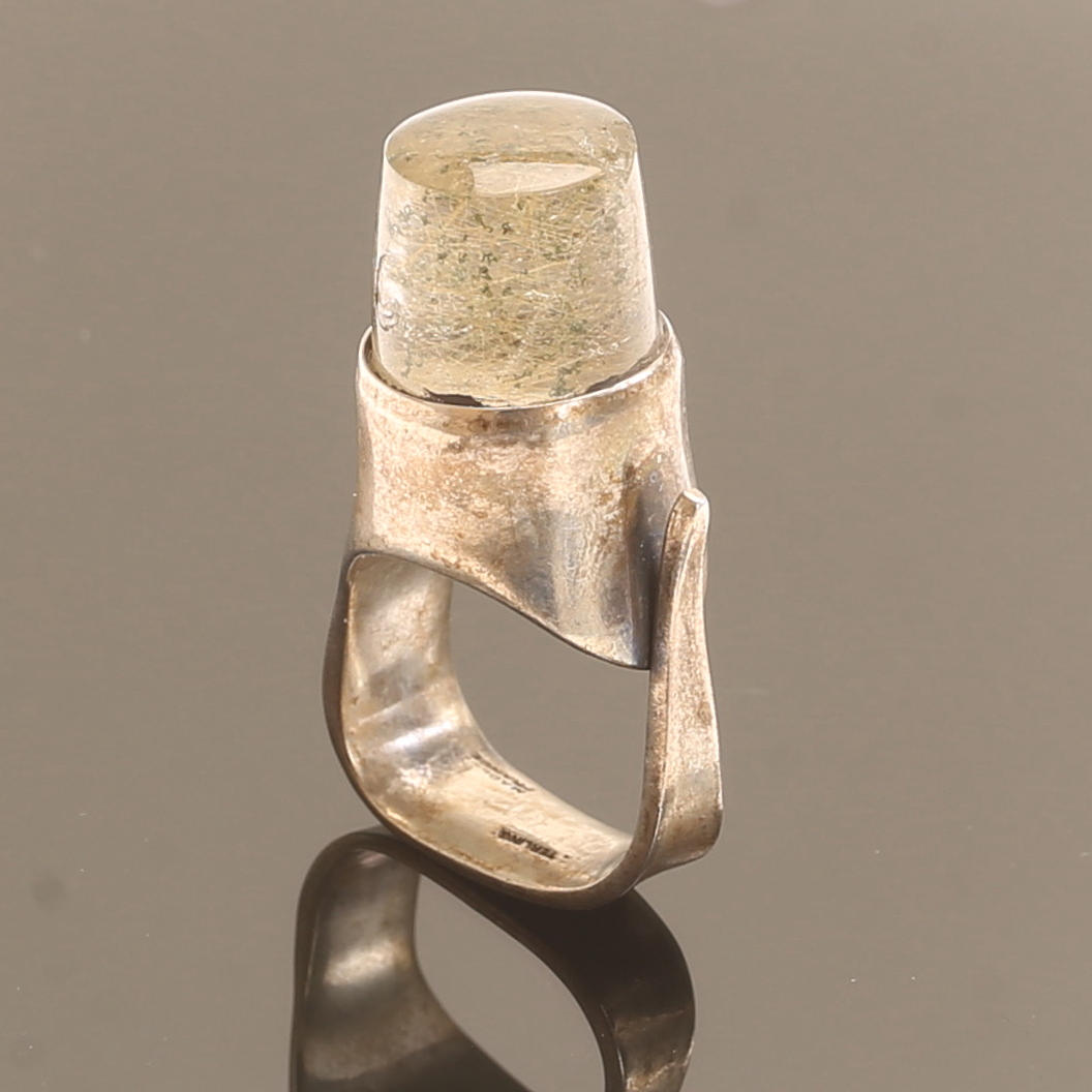 VIVIANNA TORUN BÜLOW-HÜBE. Ring, sterling silver with rutilated quartz ...