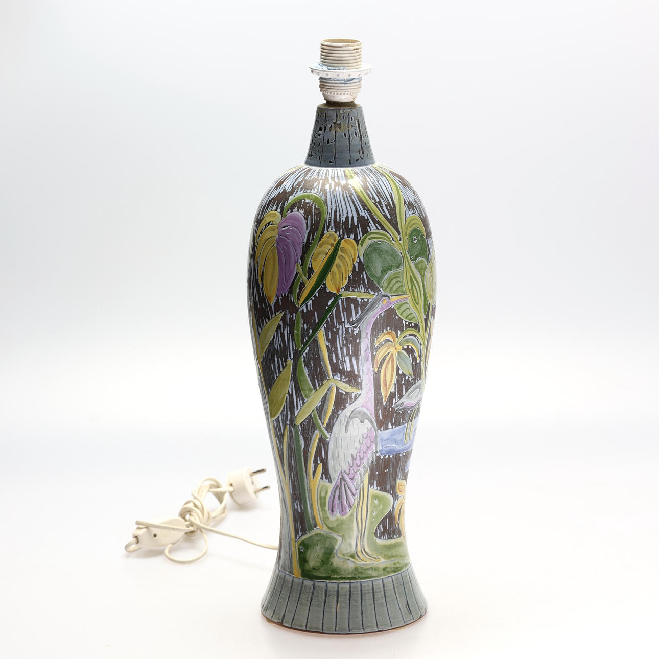 A ceramic table lamp, Laholm 20th century.