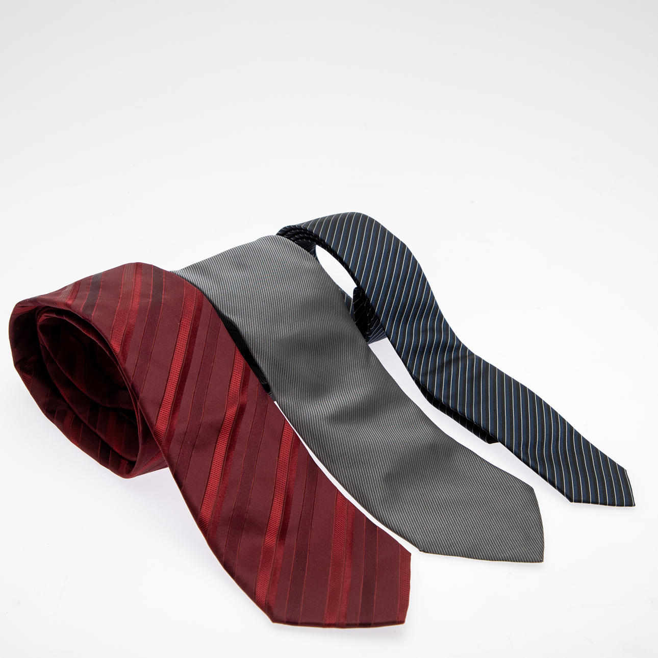 PRADA + BOSS. Three ties, silk (3).