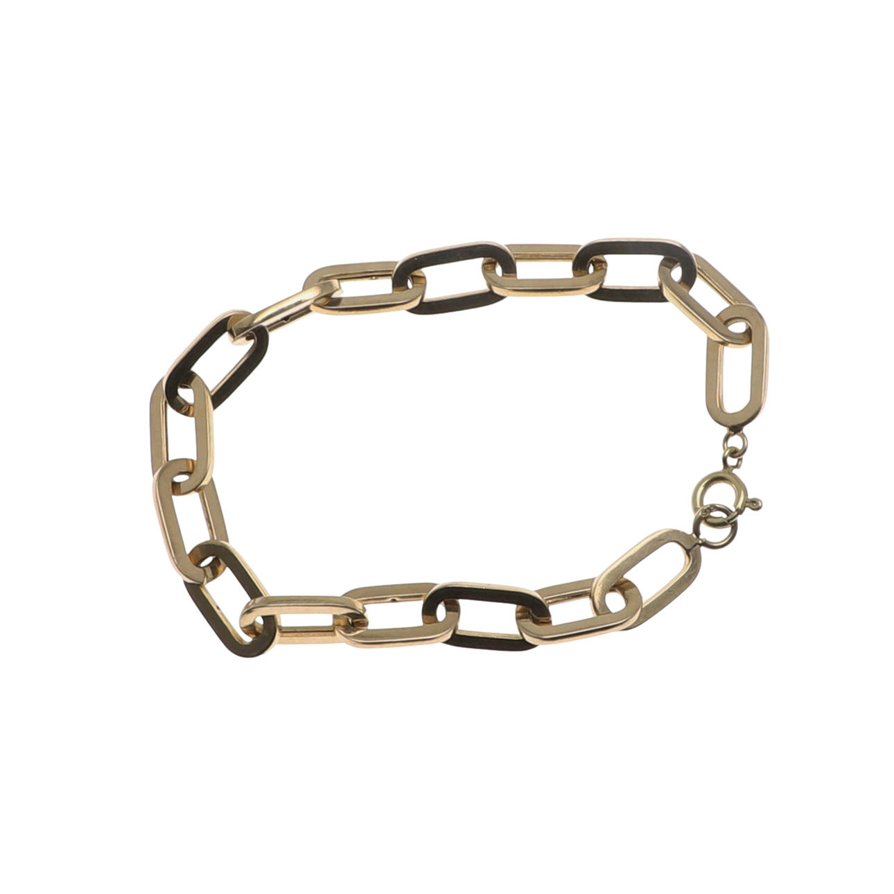 A 14CT GOLD BRACELET.