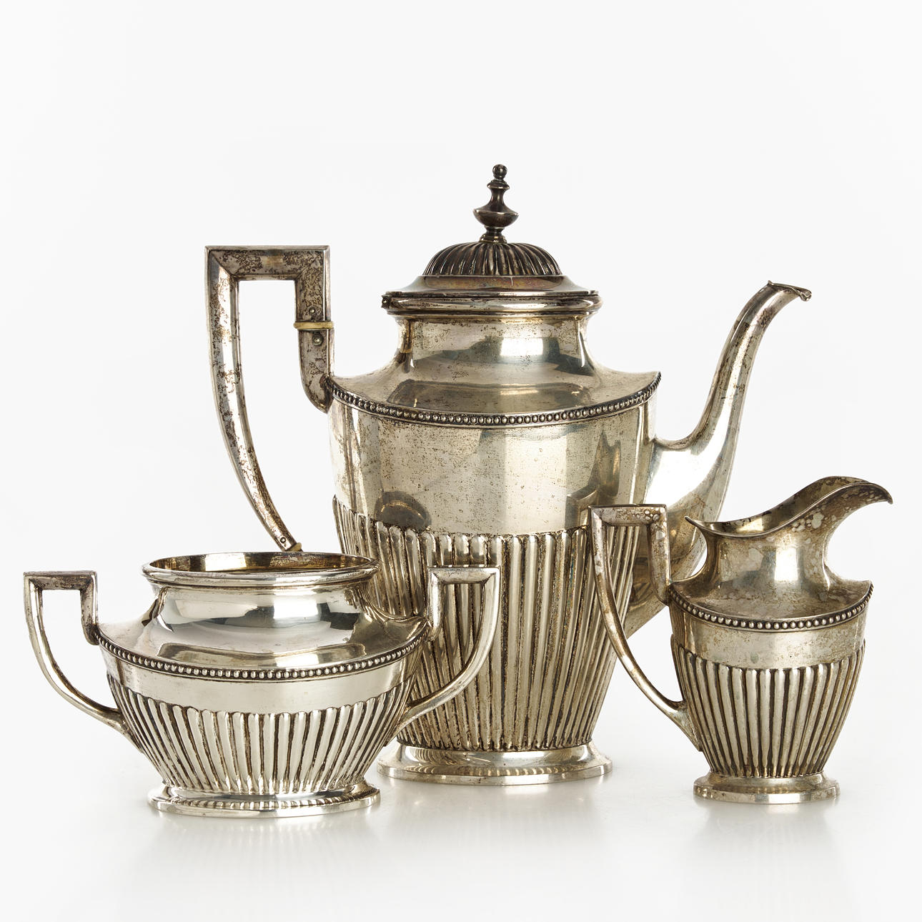 COFFEE SET, 3 pieces, silver.