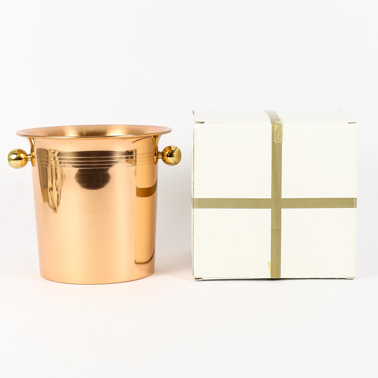 CHAMPAGNE COOLER copper and brass.