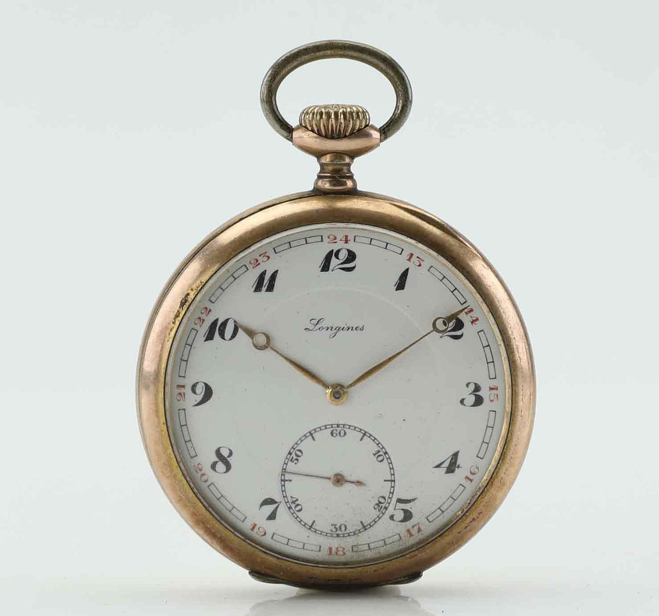 POCKET WATCH, Longines, silver, 51 mm.