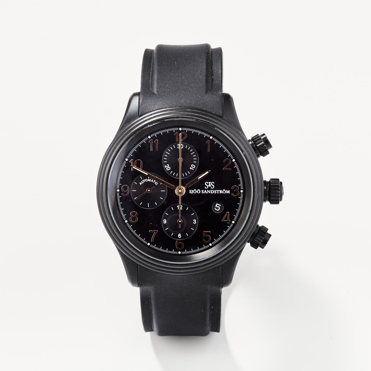 SJÖÖ SANDSTRÖM, Extreme Black, kronograf, armbandsur, 44,2 mm, DLC (Diamond Like Carbon), certifikat, april 2011