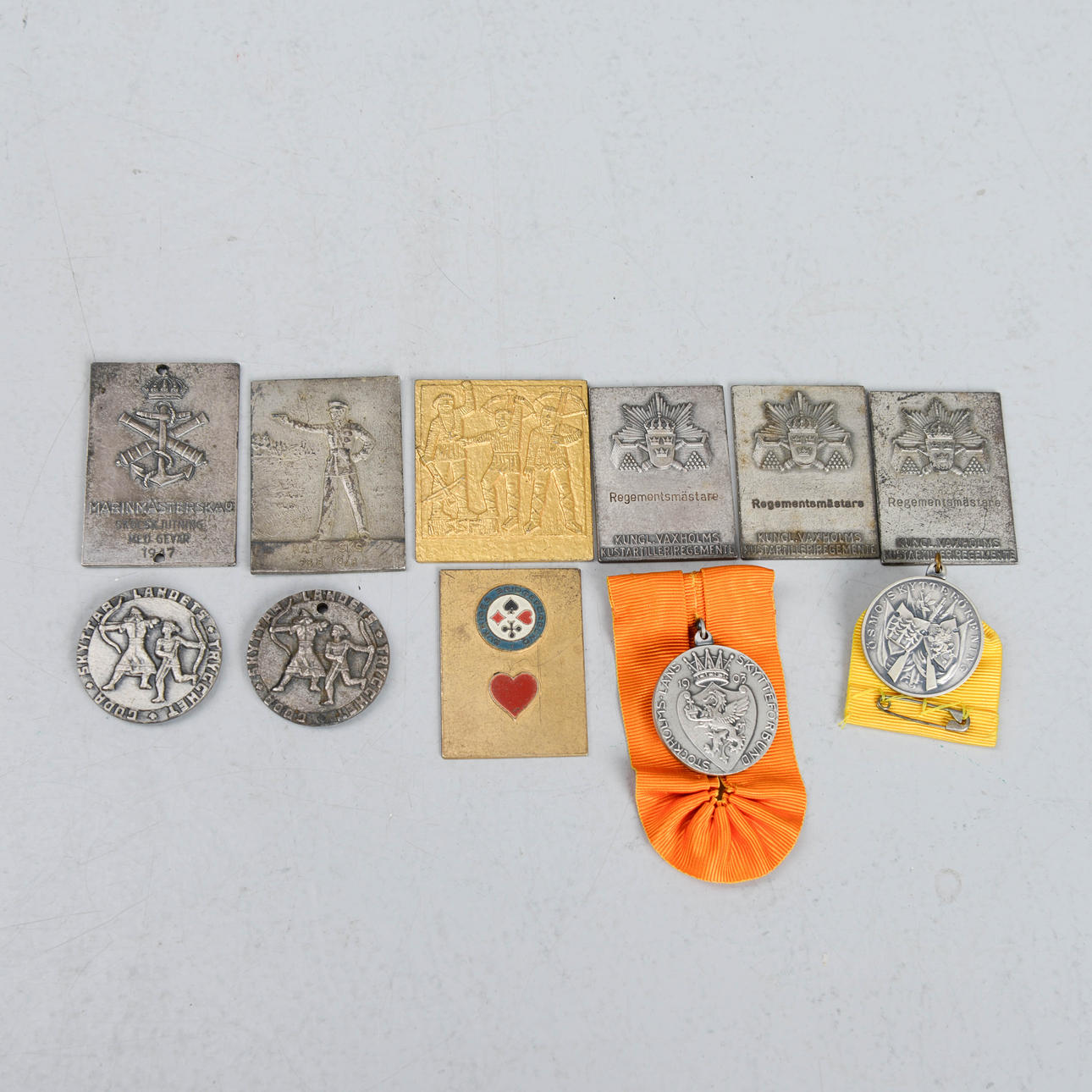 SHOOTING PRIZES, silver, 290 grams total weight.