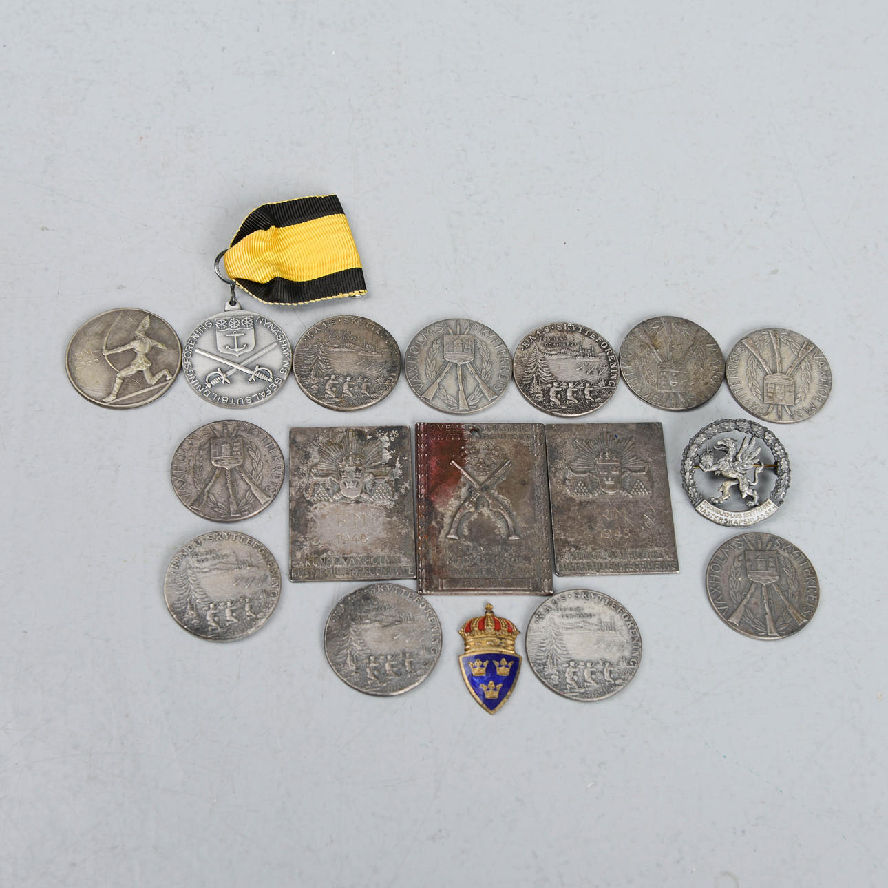 SHOOTING PRIZES, silver, 259 grams total weight.