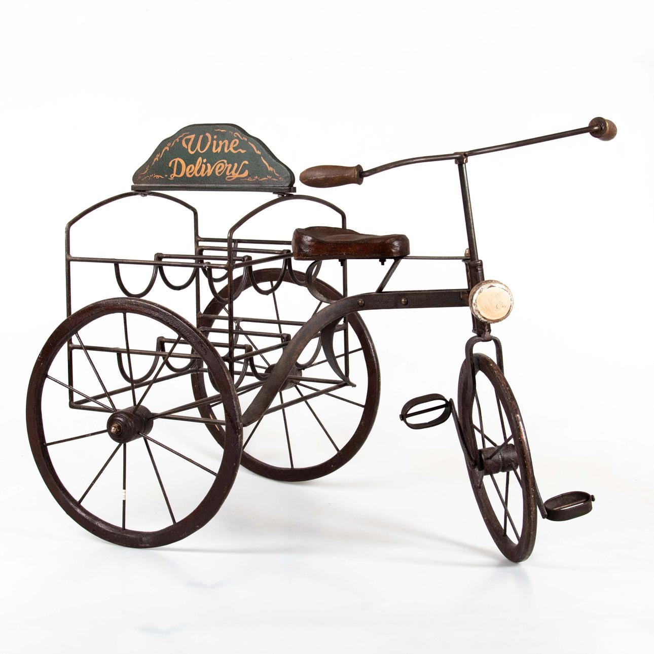 WINE RACK IN THE FORM OF A BICYCLE, metal, in 18th-20th century style ...