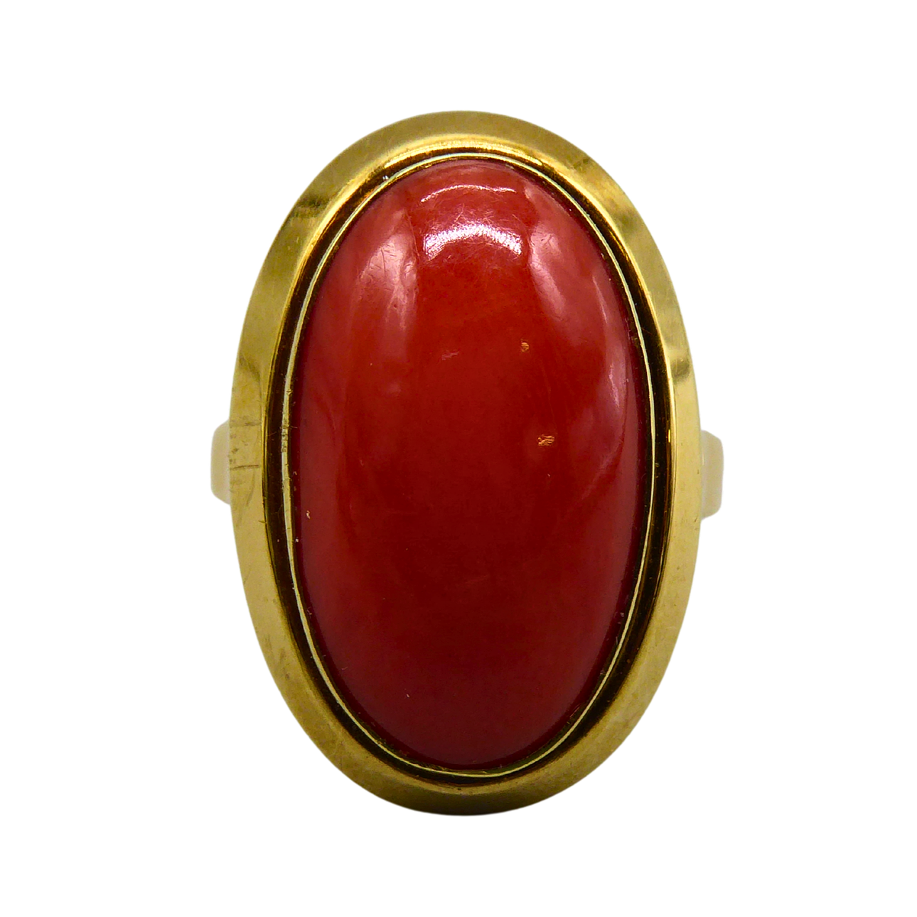 333 YELLOW GOLD - RING WITH CORAL.