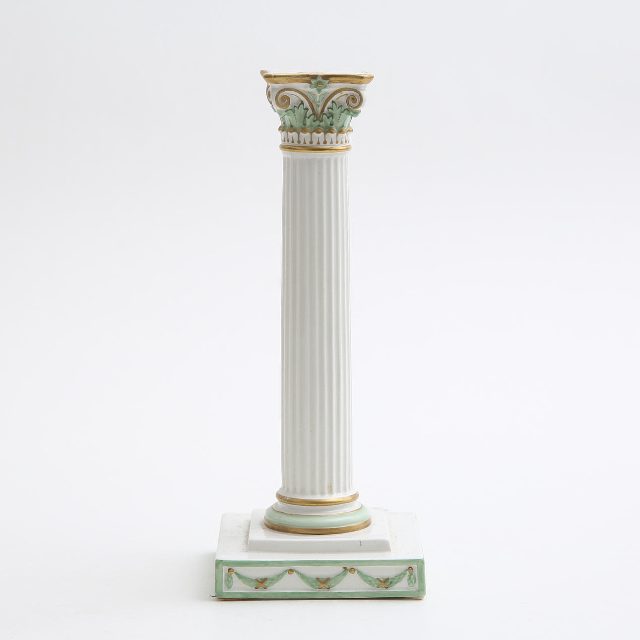 A porcelain stoneware candlestick, Gustavsberg, 1902.