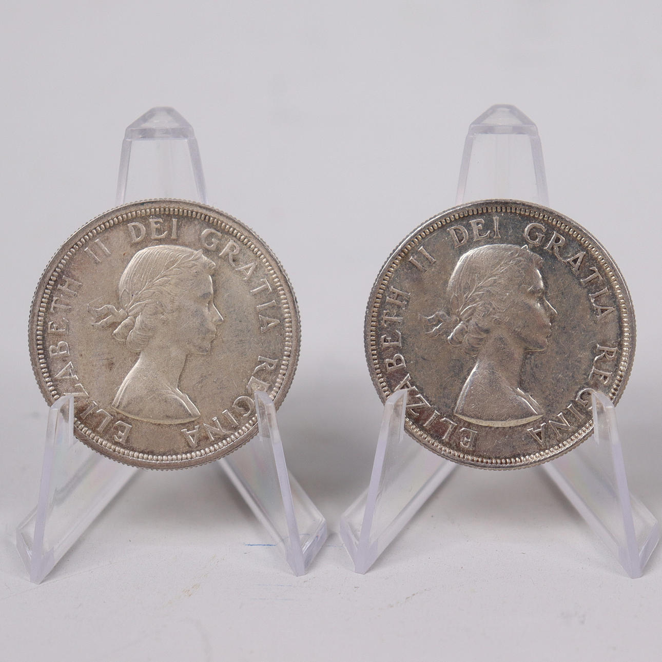 SILVER COINS, 1 Dollar, Canada, 2 pcs.