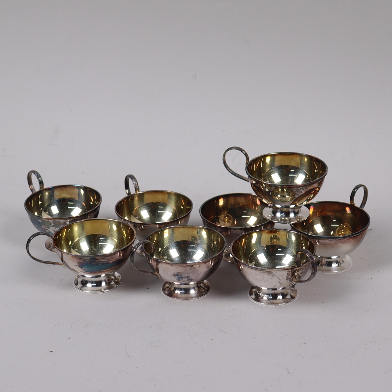 PUNCH CUPS, GAB, silver, 8 pcs.