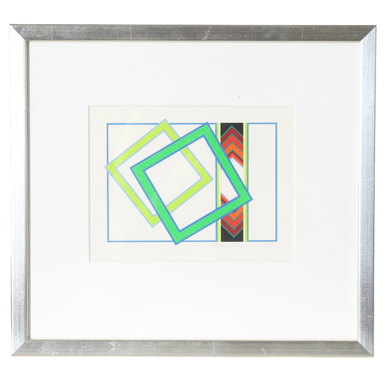 PETER FREUDENTHAL. Silkscreen, composition, dated 1985.