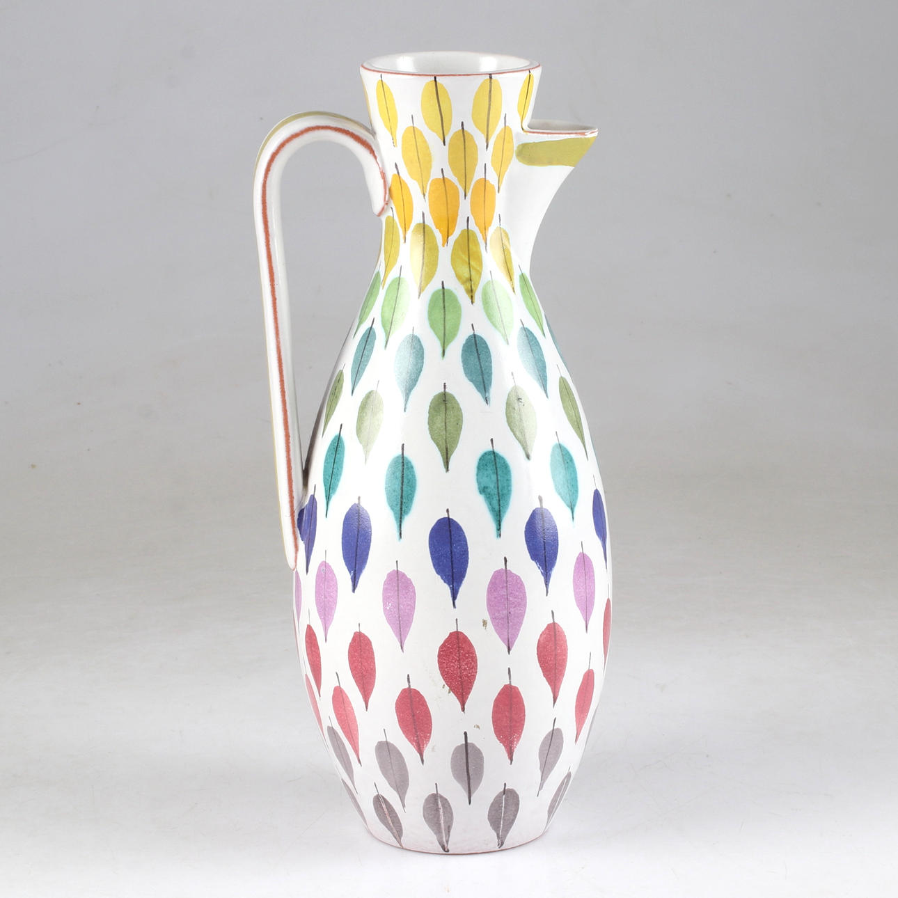 STIG LINDBERG. Pitcher, faience, Gustavsberg studio.