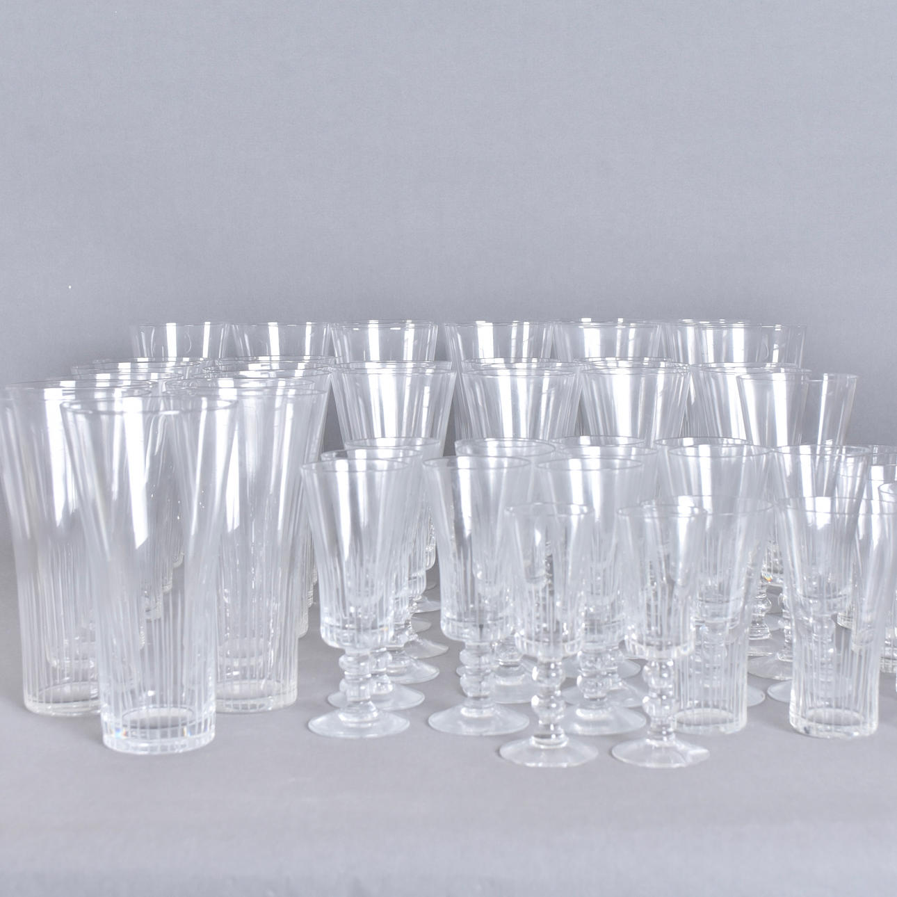 BENGT ORUP. glass service, 57 pieces, Johansfors 