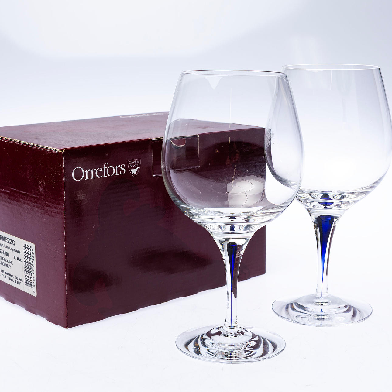 ERIKA LAGERBIELKE. Vinglas, 7st, "Intermezzo", Orrefors.