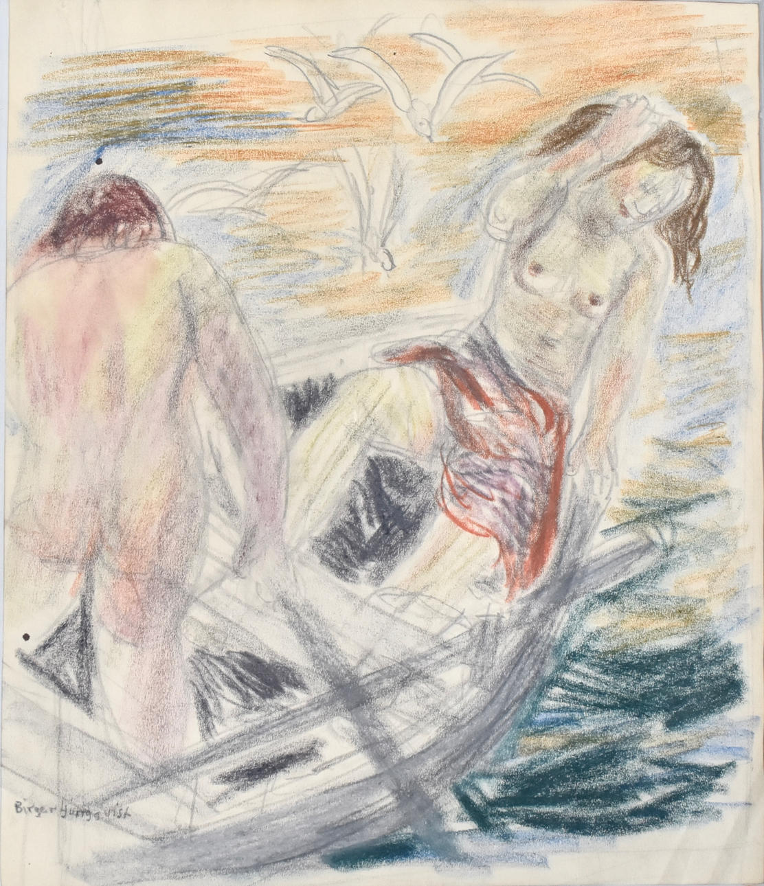 BIRGER HJELM. Pastel.