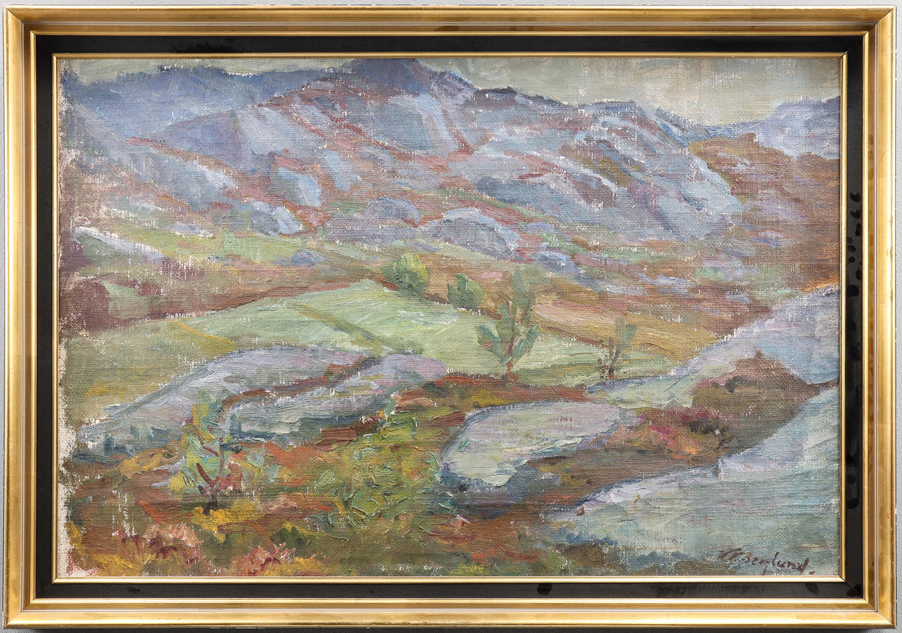 UNIDENTIFIED ARTIST oil on panel, signed.