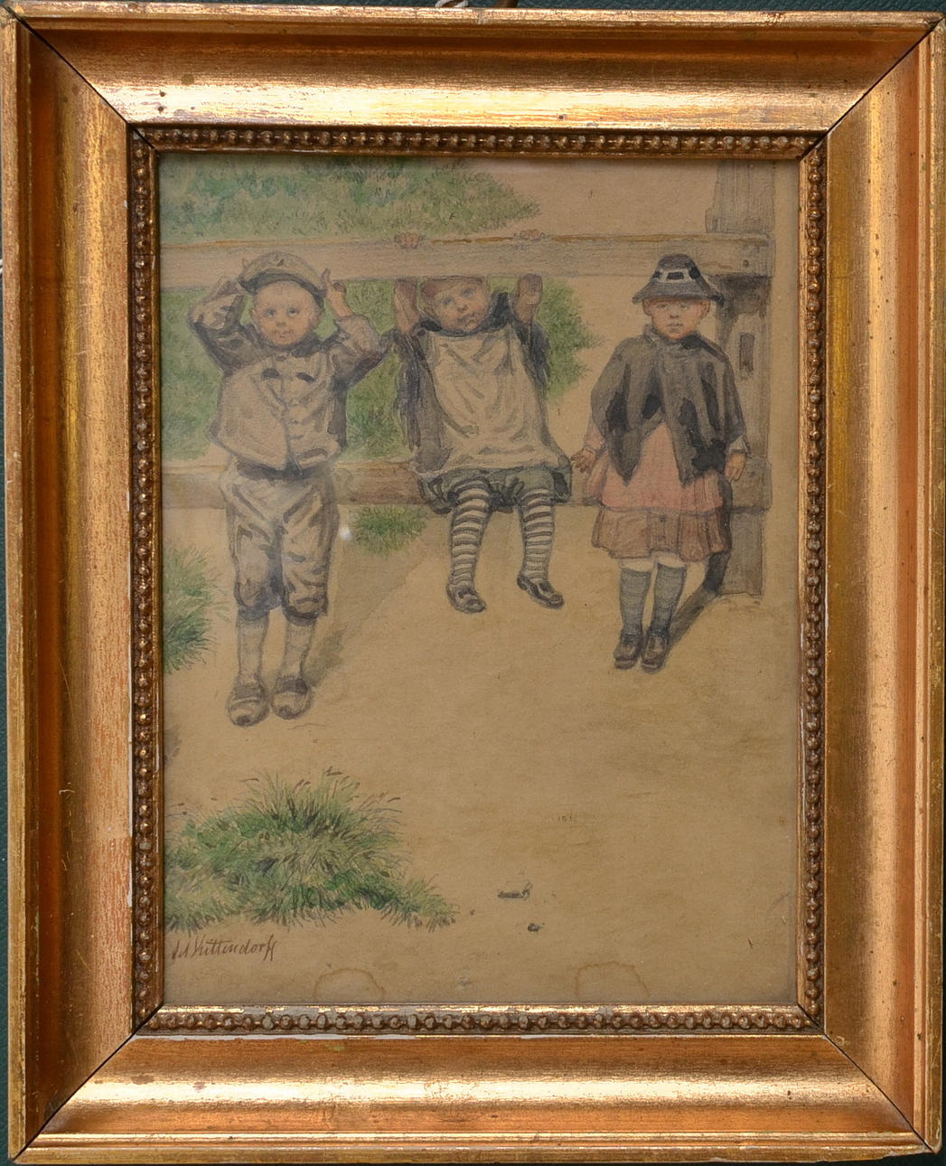 JOHAN ADOLF KITTENDORFF. Akvarell.