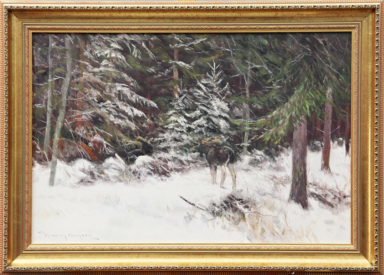 HENNING HOUGAARD. OIL, on canvas, signed.