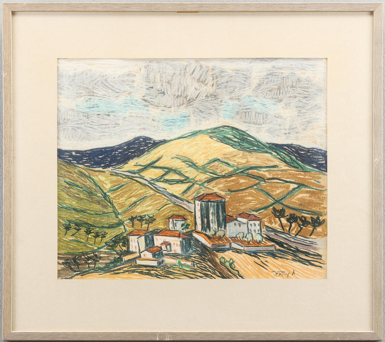 JERRY ANDERSSON. Pastel, signed.