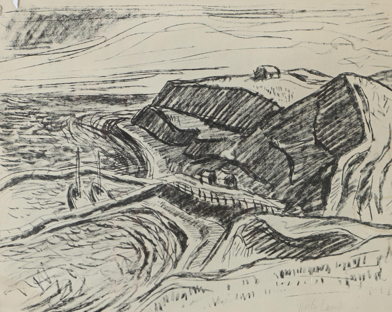 MARTIN EMOND. Kåseberga, signed print.