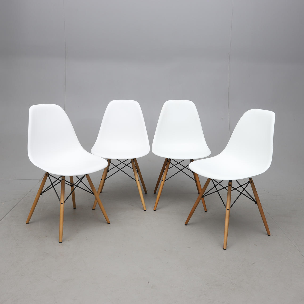 CHARLES & RAY EAMES. chairs, 4 pcs, “DSW”, Vitra, contemporary.