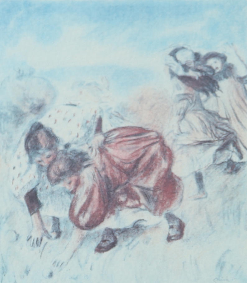 AFTER RENOIR. Playing children, print.