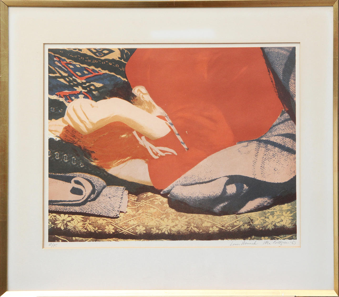 OLA BILLGREN/LOUIS WOMACK. LITO, signed, 1969.