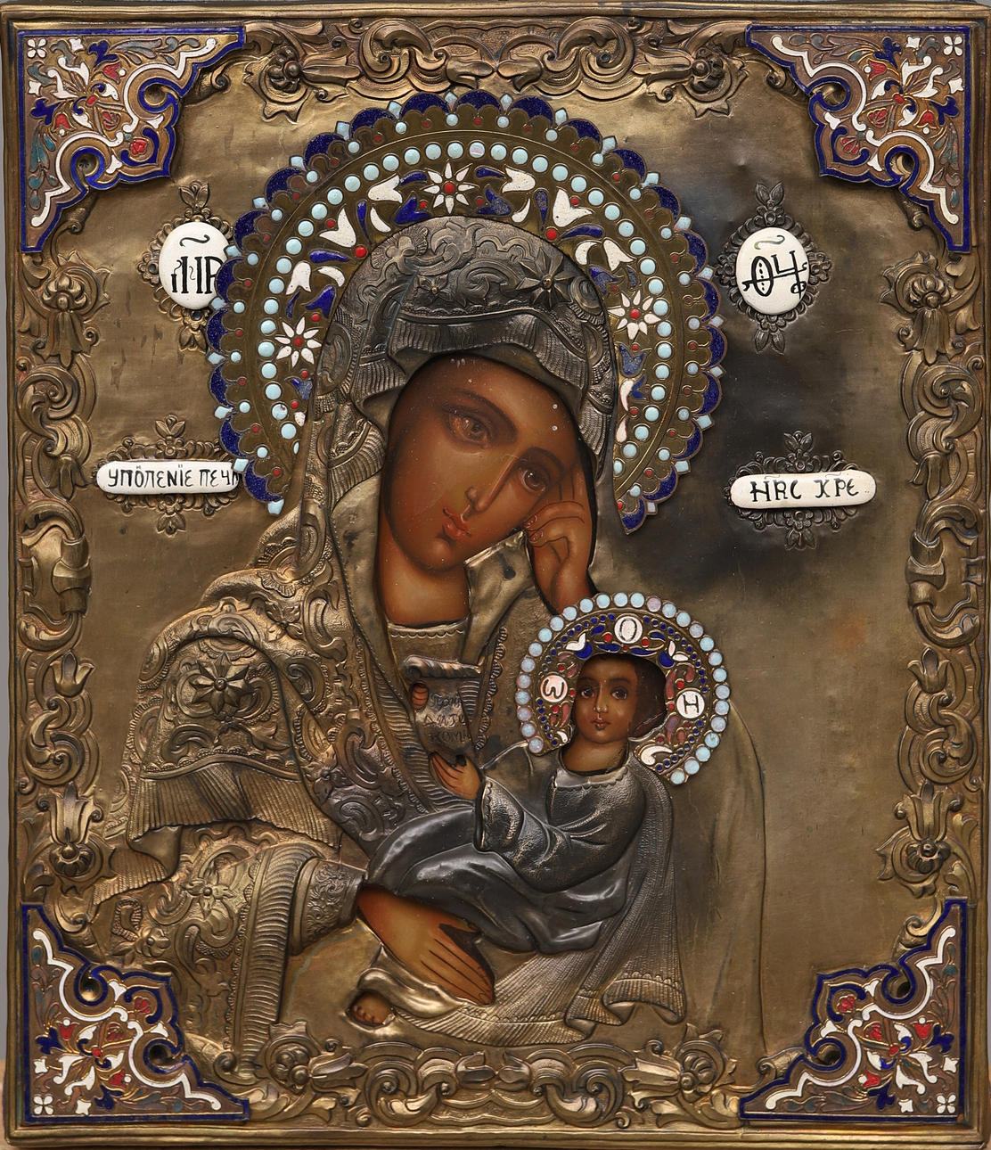 An icon with a rizza, Greece, 19th century.