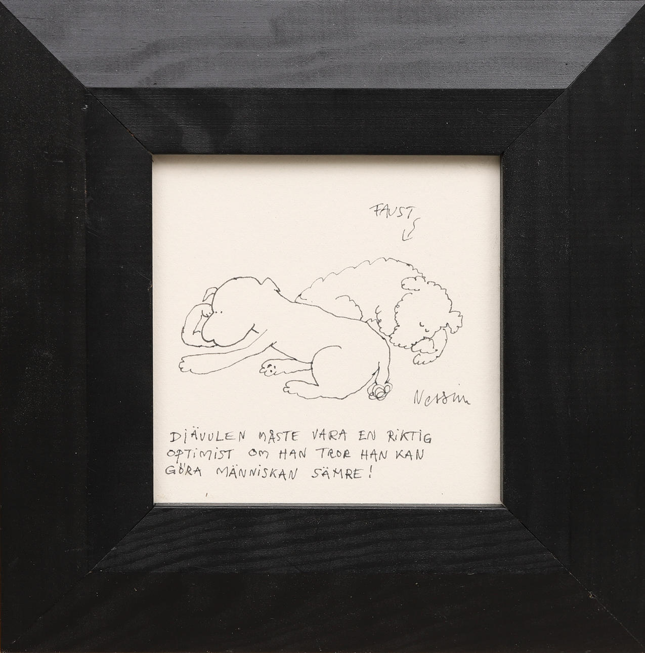 SUZANNE NESSIM. Drawing, signed.