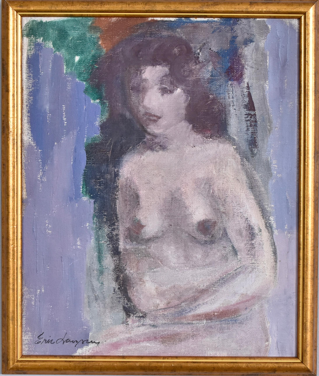 ERIC LARSSON. Oil on canvas, pasted on panel.