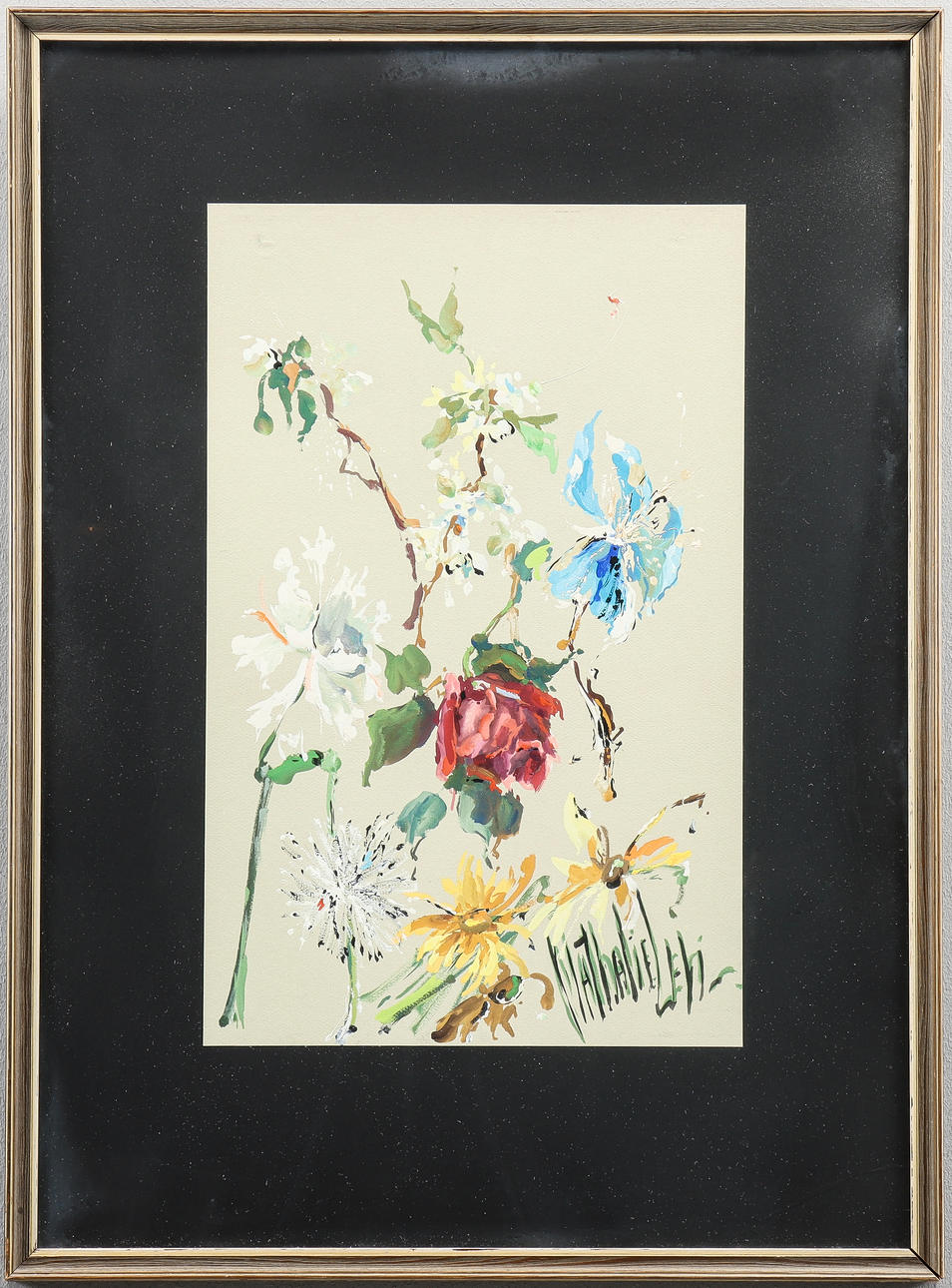 NATALIE LEVI. Mixed media, signed.