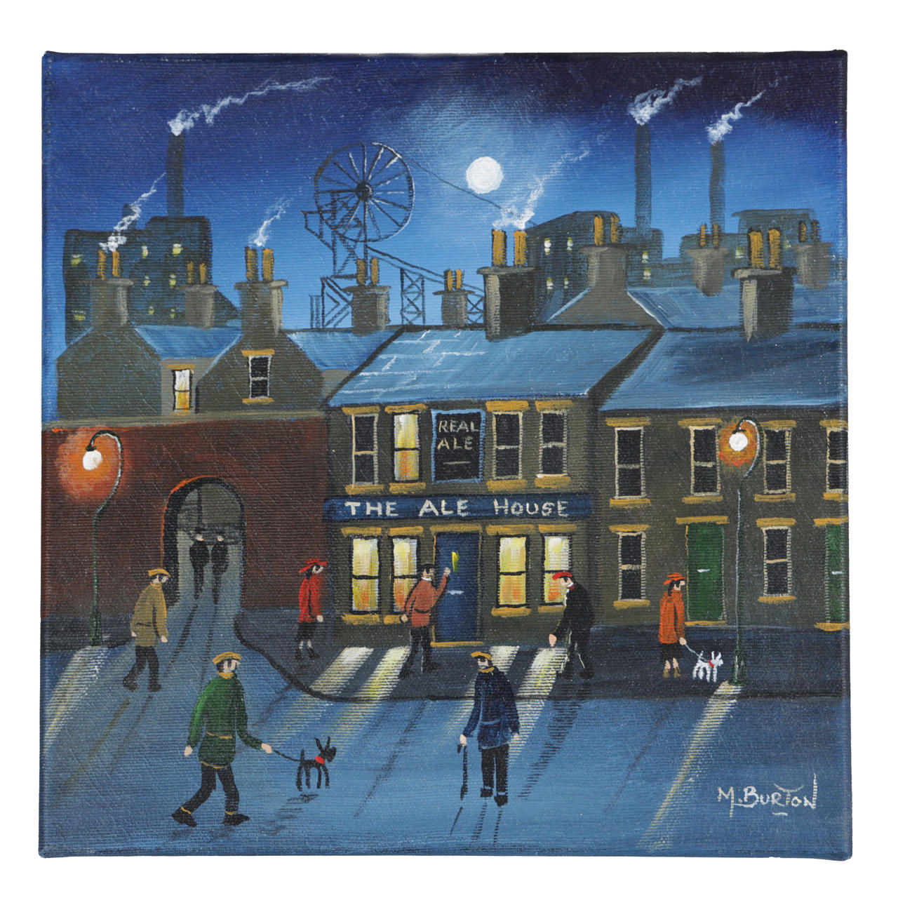 MAL BURTON (BRITISH, CONTEMPORARY). "DOWN THE PUB".